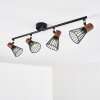 Errested Plafondlamp Hout donker, Zwart, 4-lichts