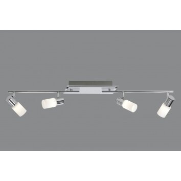 Trio CLAPTON Plafondlamp LED Aluminium, Chroom, roestvrij staal, 4-lichts