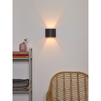 Lucide XIO Muurlamp Grijs, 1-licht