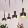 Pretoria Hanglamp LED Messing, Zwart, 4-lichts