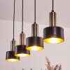 Pretoria Hanglamp LED Messing, Zwart, 4-lichts