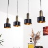 Pretoria Hanglamp LED Messing, Zwart, 4-lichts