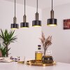 Pretoria Hanglamp LED Messing, Zwart, 4-lichts