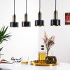 Pretoria Hanglamp LED Messing, Zwart, 4-lichts