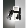 Fabas Luce Alice Muurlamp Chroom, Zwart, 1-licht