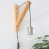 Steinhauer Mexlite Muurlamp Bruin, Hout licht, Nikkel mat, 1-licht