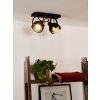 Lucide CICLETA Plafond straler Zwart, 2-lichts