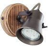 Brilliant Seed Spotlamp Hout donker, Zwart, 1-licht