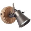 Brilliant Seed Spotlamp Hout donker, Zwart, 1-licht