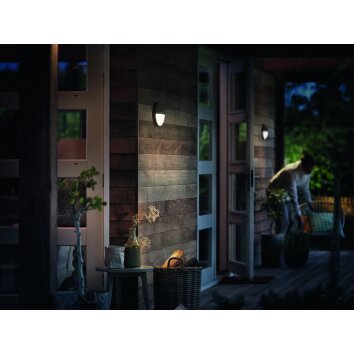 Philips Capricorn Buiten muurverlichting LED Antraciet, 1-licht, Bewegingsmelder