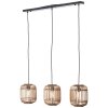 Brilliant Woodrow Hanglamp Bruin, 3-lichts