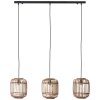 Brilliant Woodrow Hanglamp Bruin, 3-lichts