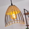 Shalo Hanglamp Hout donker, Zwart, 4-lichts