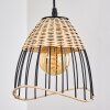 Shalo Hanglamp Hout donker, Zwart, 4-lichts