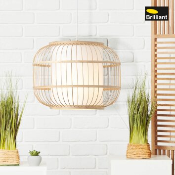 Brilliant Bones Hanglamp Bruin, Wit, 1-licht