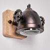 Herford Muurlamp Hout licht, Koperkleurig, 1-licht