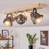 Herford Plafondlamp Hout licht, Koperkleurig, 3-lichts