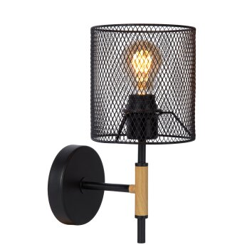 Lucide BASKETT Muurlamp Zwart, 1-licht