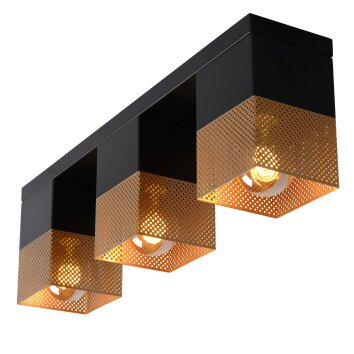 Lucide RENATE Plafondlamp Zwart, 3-lichts