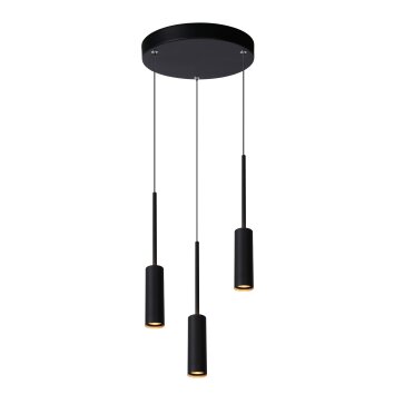 Lucide TUBULE Hanglamp LED Zwart, 3-lichts