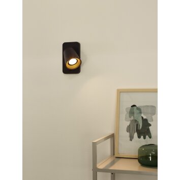 Lucide TURNON Muurspot LED Zwart, 1-licht