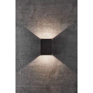 Nordlux FOLD Buiten muurverlichting LED Zwart, 2-lichts