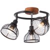 Brilliant Avia Spotlamp Hout donker, Zwart, 3-lichts