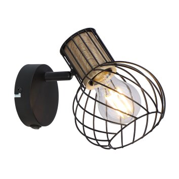 Globo LUISE Spotlamp Zwart, 1-licht