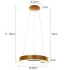 Steinhauer Ringlede Hanglamp Goud, Wit, 1-licht