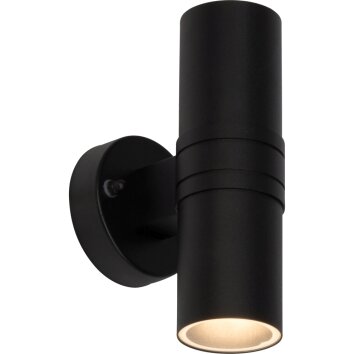 Brilliant Hanni Buiten muurverlichting LED Zwart, 2-lichts