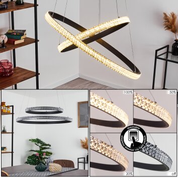 Melosa Hanglamp LED Zwart, 1-licht