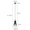 Steinhauer Flere Hanglamp Grijs, Zwart, 1-licht