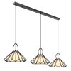 Globo GISELA Hanger Zwart, 3-lichts