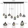 Steinhauer Reflexion Hanglamp Grijs, Zwart, 8-lichts