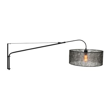 Steinhauer Gramineus Muurlamp Grijs, Zwart, 1-licht