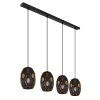 Globo NARRI Hanger Zwart, 4-lichts