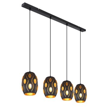 Globo NARRI Hanger Zwart, 4-lichts