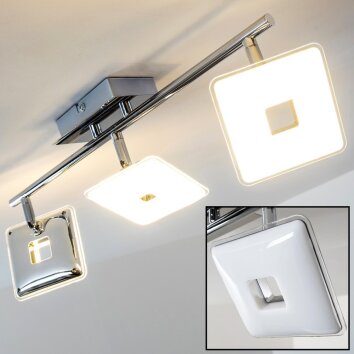 Trio Pontius Plafond spot LED Chroom, 3-lichts