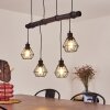 Cool Spring Hanglamp Hout donker, Zwart, 4-lichts