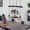 Cool Spring Hanglamp Hout donker, Zwart, 4-lichts