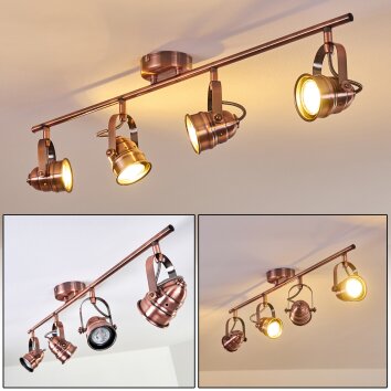 Aniak Plafondlamp LED Koperkleurig, 4-lichts