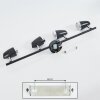 Idlewild Plafondlamp LED Zwart, 4-lichts