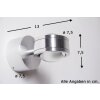 Indore Muurlamp LED Aluminium, 2-lichts