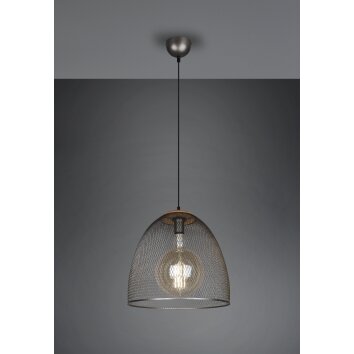 Trio Ivar Hanglamp Donkerbruin, Nikkel mat, 1-licht