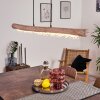 Rodeche Hanglamp LED Hout licht, Zwart, 1-licht