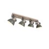 Steinhauer Gearwood Plafond spot Groen, Hout donker, 4-lichts