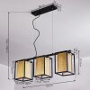 Kabul Hanglamp Zwart, 3-lichts