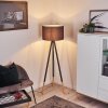 Menocal Staande lamp Hout licht, Zwart, 1-licht