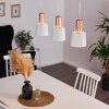 Altamiros Hanglamp Koperkleurig, Wit, 3-lichts