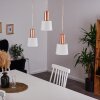 Altamiros Hanglamp Koperkleurig, Wit, 3-lichts